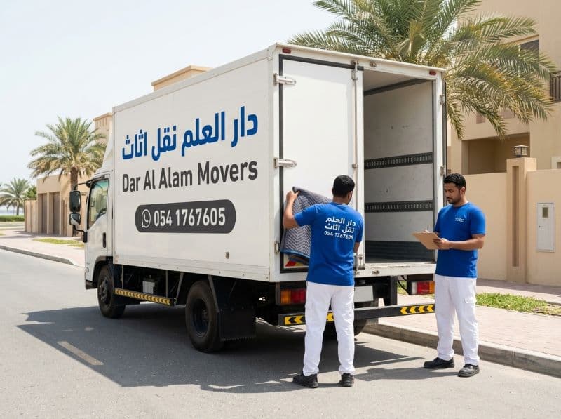 نقل الاثاث ام القيوين مع شركة دار العلم نقل اثاث - شاحنة وفريق محترف في أم القيوين - دار العالم لنقل الأثاث دبي